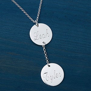 Personalized Engraved 2 Disc Necklace