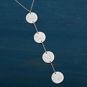 Personalized Engraved 4 Disc Necklace