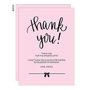 Birthday Girl Thank You Cards - Set of 5