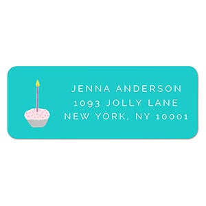 Cupcake Address Labels - 1 set of 60