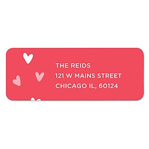 Happy Hearts Address Labels - 1 set of 60