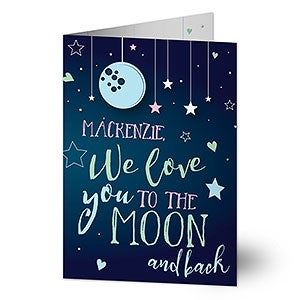 Moon & Back Greeting Card