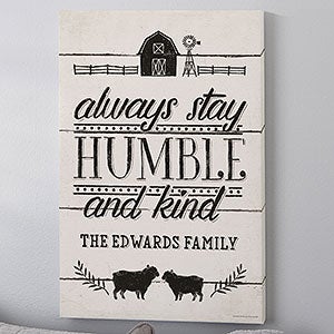 Humble & Kind Farmhouse 12x18 Light Canvas Print