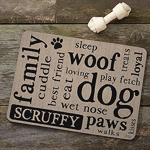 Happy Dog Personalized Dog Food Mats