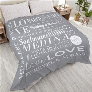 Better Together Personalized 90x108 Plush King Fleece Blanket