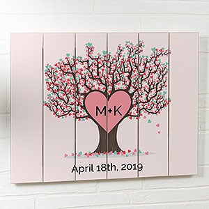 Tree of Love Personalized 16x20 Wooden Shiplap Sign