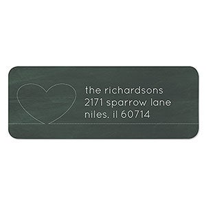 Big Heart Return Address Labels - 1 set of 60