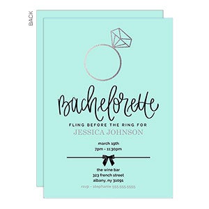 Bachelorette Ring Premium Party Invitation - Set of 5