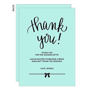 Bachelorette Ring Party Premium Thank You Cards - Set of 5