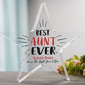 Best Aunt Ever Personalized Star Award Gift