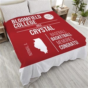 Graduation State Personalized 90x90 Plush Queen Fleece Blanket