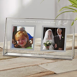 Your Little Girl Personalized Wedding Double Photo Glass Frame
