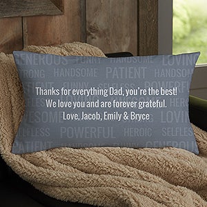 Father Acronym Personalized Lumbar Throw Pillow