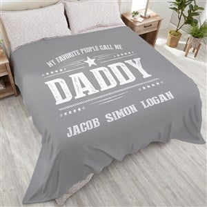 My Favorite People Call Me Personalized 90x108 Plush King Fleece Blanket