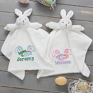 Happy Easter Personalized Bunny Security Blanket