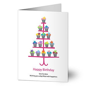 Birthday Cupcakes Premium Greeting Card
