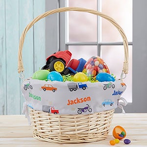 Personalized Easter Baskets For Boys - Cars & Trucks