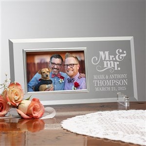 Mr & Mr Personalized Wedding Glass Picture Frame