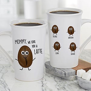 Coffee Puns Personalized Latte Mug for Her