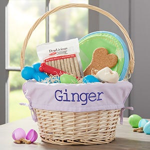 Personalized Dog Easter Basket - Lavender