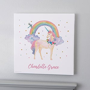 Magical Unicorn 16x16 Personalized Canvas Print