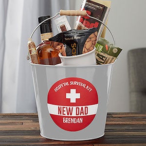 BBQ Time Personalized Red Metal Bucket