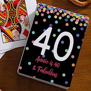 Birthday Confetti Personalized Playing Cards