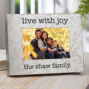 Typewriter Statements 4x6 Galvanized Box Picture Frame