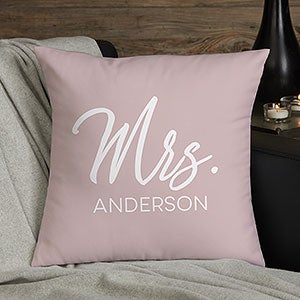 Stamped Elegance Personalized 14 Throw Pillow