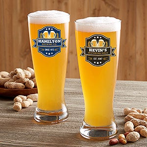 Watering Hole Personalized Pilsner Beer Glass - #23565
