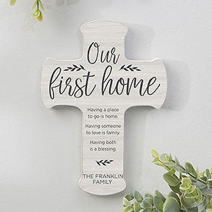 Our First Home Personalized Wall Cross - 5x7