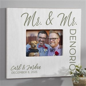 Stamped Elegance Wedding Personalized 5x7 Wall Frame Horizontal