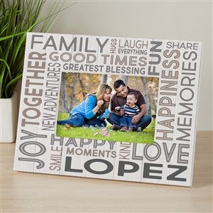 Family Word Collage Personalized 4x6 Tabletop Frame - Horizontal