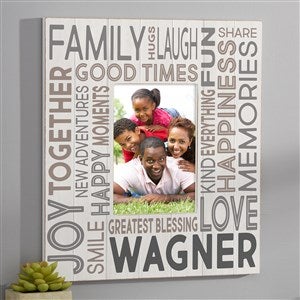 Family Word Collage Personalized 5x7 Wall Frame - Vertical