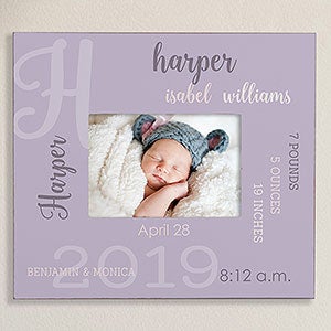All About Baby Girl Personalized 5x7 Wall Frame