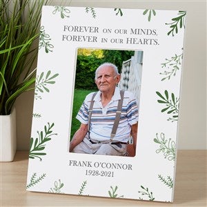 Botanical Memorial Personalized 4x6 Tabletop Frame - Vertical