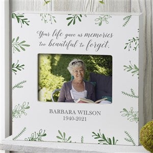 Botanical Memorial Personalized 4x6 Box Frame - Horizontal