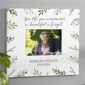 Botanical Memorial Personalized 5x7 Wall Frame - Horizontal