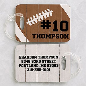 Football Personalized Luggage Tags - 2 Pc Set