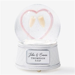 Personalized Musical Light Up Snow Globe Wedding Gift - 23677