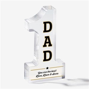 #1 Dad Personalized Colored Keepsake Award - 23691