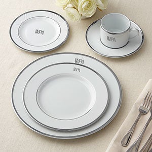 Pickard Signature Platinum Monogrammed 5 Piece China Set