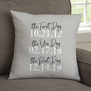 The Best Day Personalized 14-inch Throw Pillow