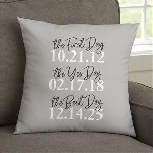 The Best Day Personalized 14-inch Velvet Throw Pillow