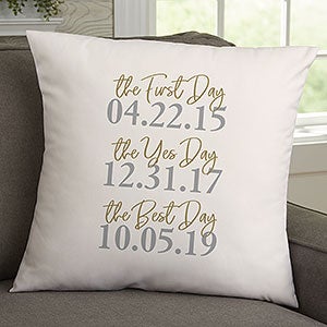 The Best Day Personalized 18-inch Throw Pillow