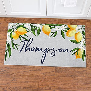 Lovely Lemons Personalized Kitchen Mat - 20x35
