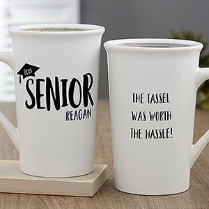 Hats Off Personalized Graduation Latte Mug