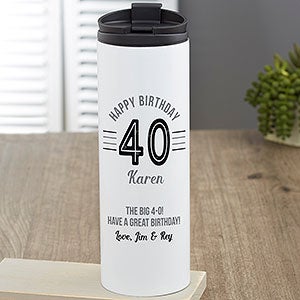 Modern Birthday Personalized 16 oz Travel Tumbler