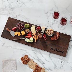 Maple Leaf Personalized 30-inch Thermal Ash Charcuterie Board