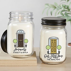Our First Home Personalized Farmhouse Candle Jar